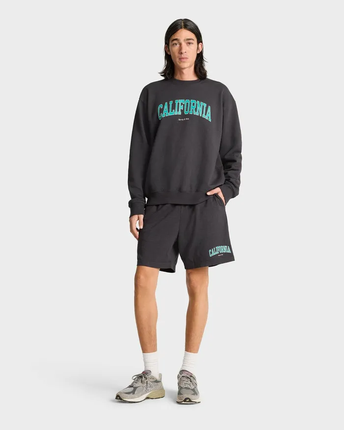 Sporty and Rich Shorts Women California Gym Short 8211 Faded BlackSpring Green