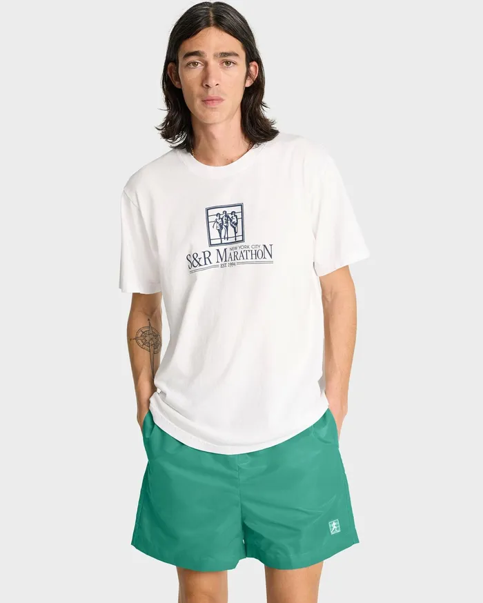 Sporty and Rich Shorts Women Running Woman Nylon Short 8211 Spring GreenWhite