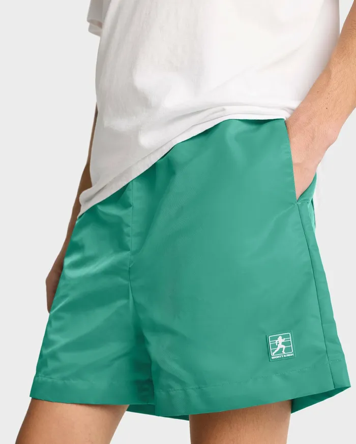 Sporty and Rich Shorts Women Running Woman Nylon Short 8211 Spring GreenWhite