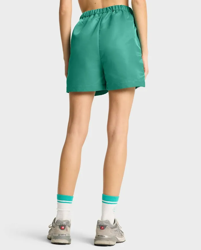 Sporty and Rich Shorts Women Running Woman Nylon Short 8211 Spring GreenWhite