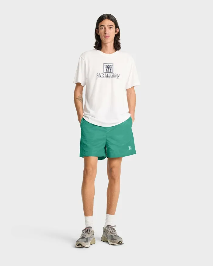 Sporty and Rich Shorts Women Running Woman Nylon Short 8211 Spring GreenWhite