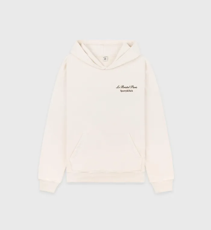 Sporty and Rich Sweatshirts Women Faubourg Hoodie 8211 CreamChocolate