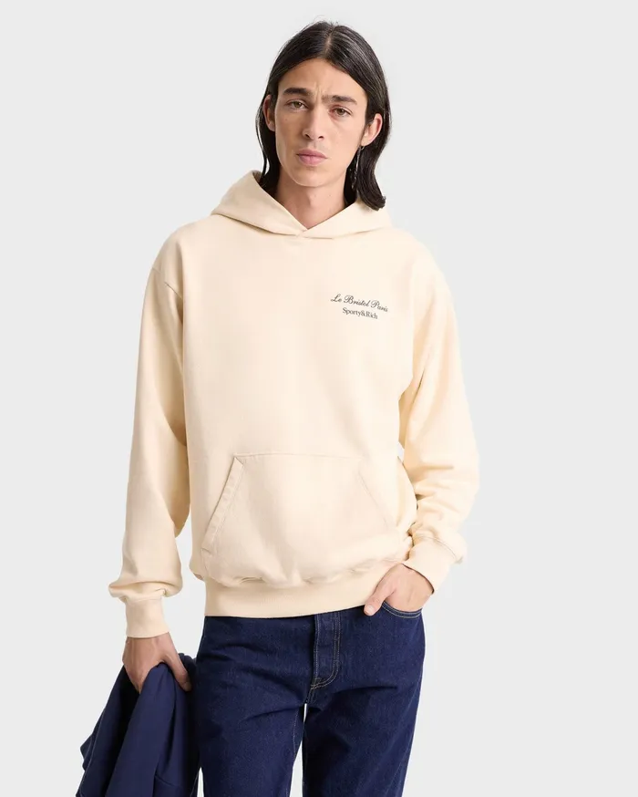 Sporty and Rich Sweatshirts Women Faubourg Hoodie 8211 CreamChocolate