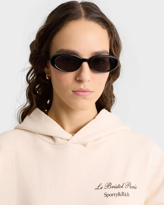 Sporty and Rich Sweatshirts Women Faubourg Hoodie 8211 CreamChocolate