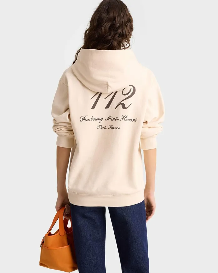 Sporty and Rich Sweatshirts Women Faubourg Hoodie 8211 CreamChocolate