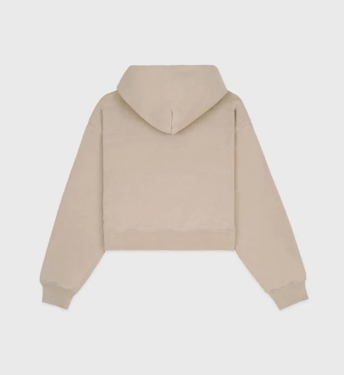 Sporty and Rich Sweatshirts Women NY Health Club Cropped Hoodie 8211 ElephantWhite