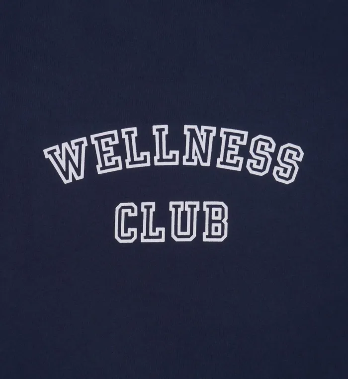 Sporty and Rich Sweatshirts Women Wellness Club Crewneck 8211 NavyWhite