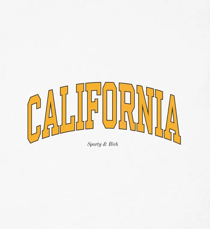 Sporty and Rich TShirts Men California TShirt 8211 WhiteGold