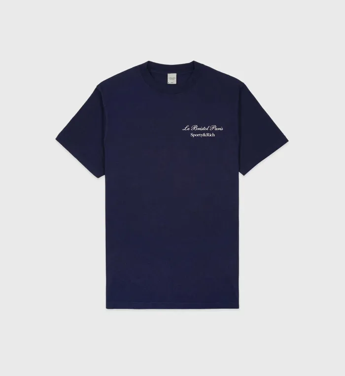 Sporty and Rich TShirts Men Faubourg TShirt 8211 NavyWhite