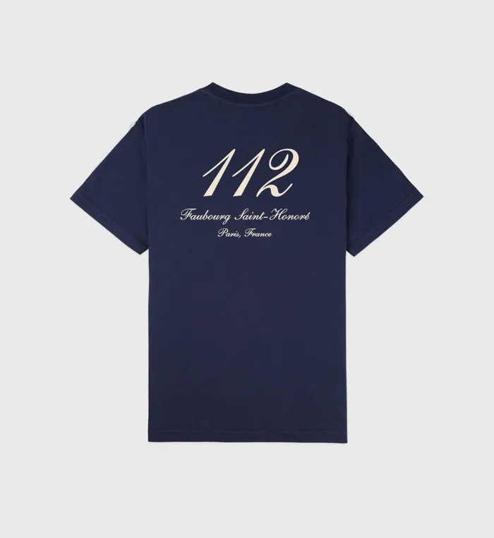 Sporty and Rich TShirts Men Faubourg TShirt 8211 NavyWhite