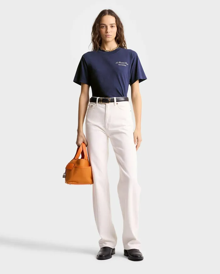 Sporty and Rich TShirts Men Faubourg TShirt 8211 NavyWhite