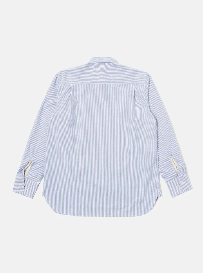 Square Pocket Shirt In Navy Security Stripe Cotton Men Universal Works Shirts