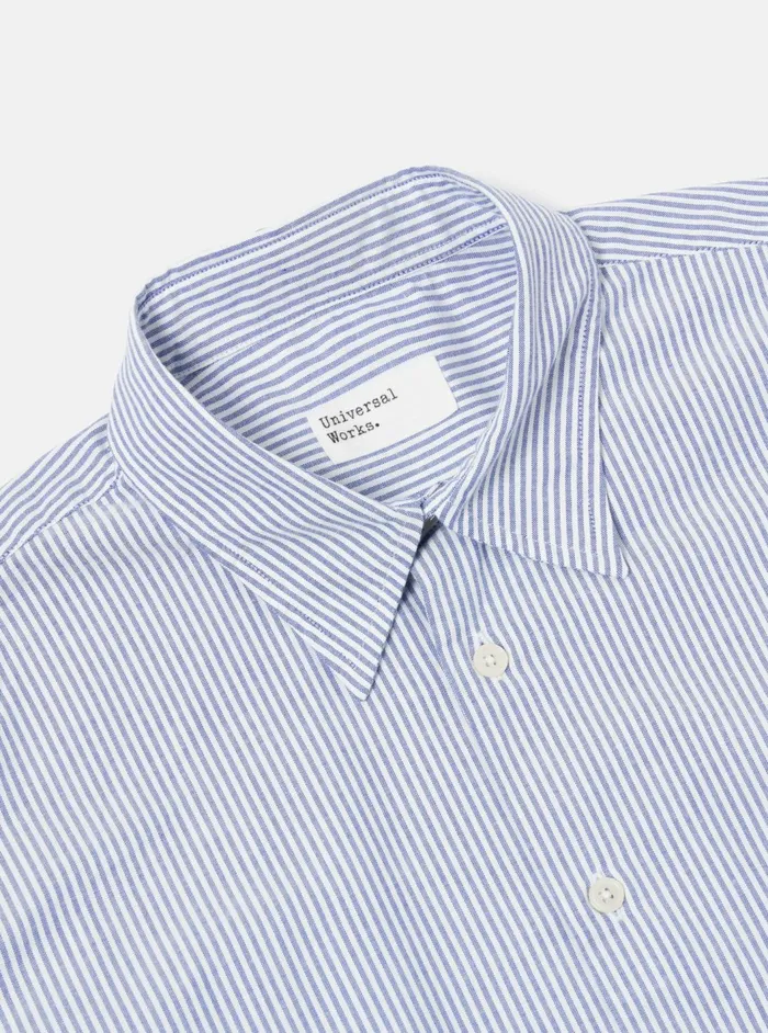 Square Pocket Shirt In Navy Security Stripe Cotton Men Universal Works Shirts