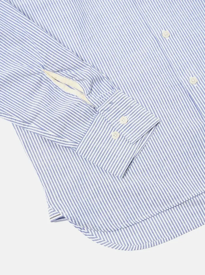 Square Pocket Shirt In Navy Security Stripe Cotton Men Universal Works Shirts