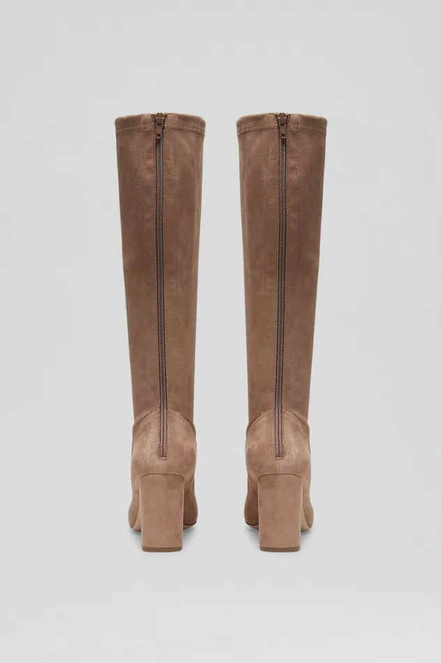 STRETCH BELOW THE KNEE BOOT 85 CAMELSUEDE Leather Scanlan Theodore Women STRETCH BELOW THE KNEE BOOT 85 CAMELSUEDE Leather Scanlan Theodore Women