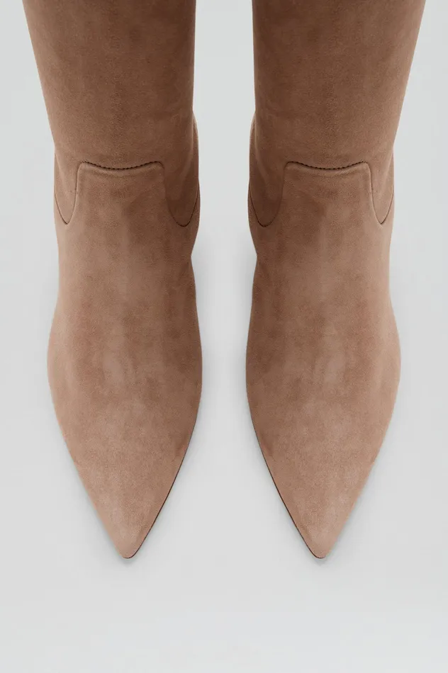 STRETCH BELOW THE KNEE BOOT 85 CAMELSUEDE Leather Scanlan Theodore Women STRETCH BELOW THE KNEE BOOT 85 CAMELSUEDE Leather Scanlan Theodore Women