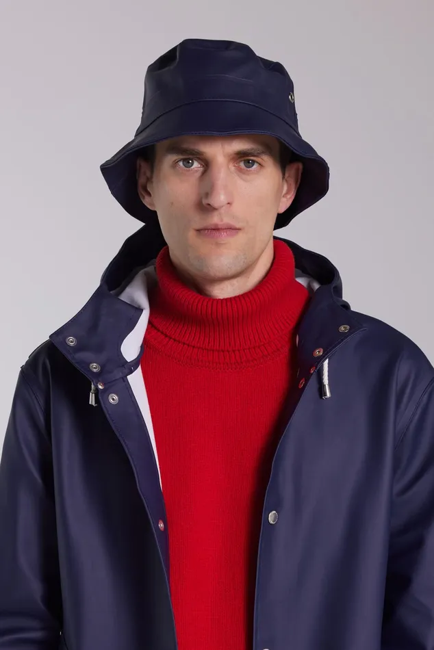Stutterheim Beckholmen Bucket Hat Navy Women Bucket Hats