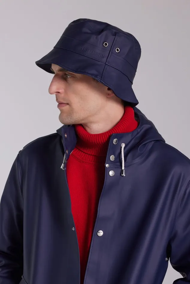Stutterheim Beckholmen Bucket Hat Navy Women Bucket Hats