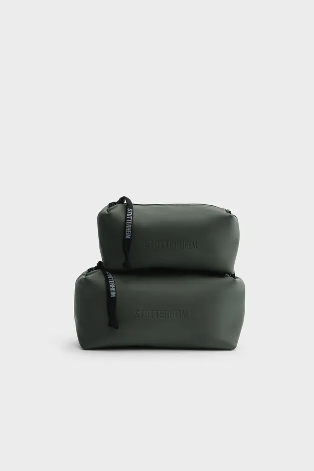 Stutterheim Container Large Wash Bag Green Women Wash Bags