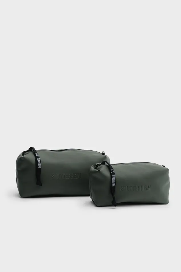 Stutterheim Container Large Wash Bag Green Women Wash Bags