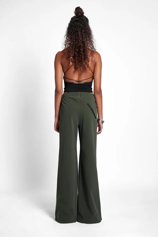 Stutterheim Jarla Matte Trousers Green Women Bottoms