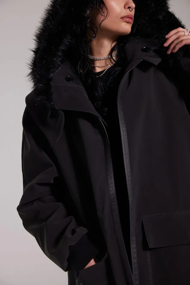 Stutterheim Pajala Parka Black Women Winter Coats