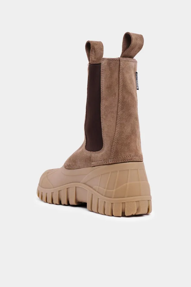 Stutterheim Patrol Boot Shaft Suede TobaccoFudge Women Suede Boots