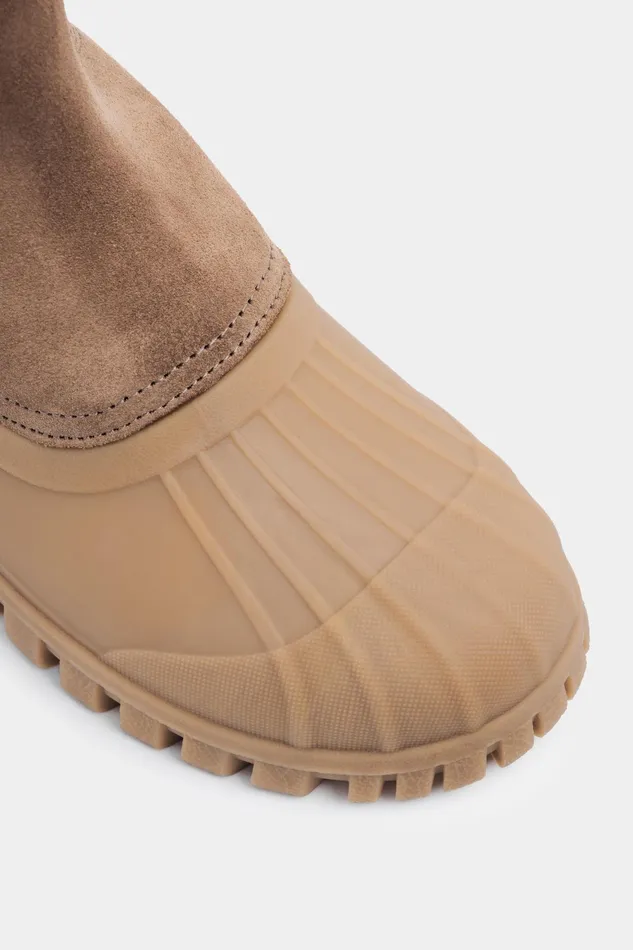 Stutterheim Patrol Boot Shaft Suede TobaccoFudge Women Suede Boots