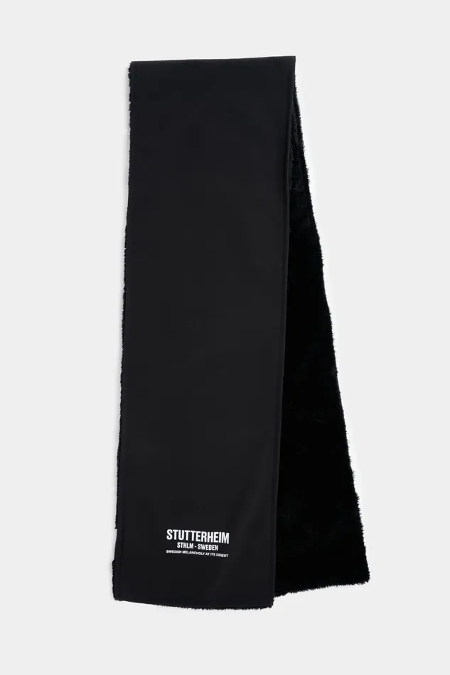 Stutterheim Rain Scarf Matte Black Women Scarves