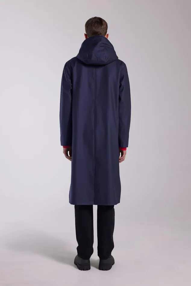 Stutterheim Stockholm Long Raincoat Navy Women Long Raincoats