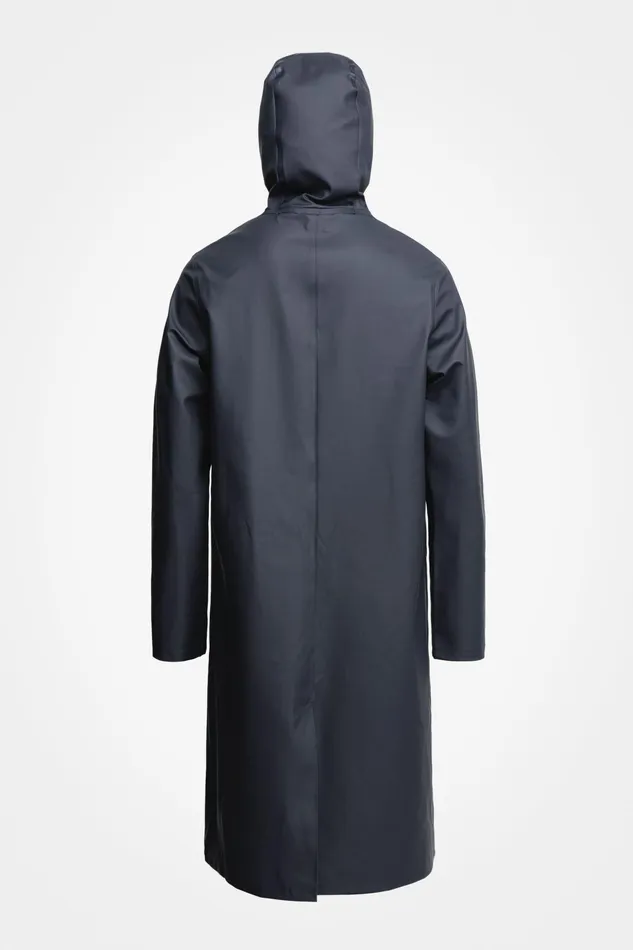 Stutterheim Stockholm Long Raincoat Navy Women Long Raincoats