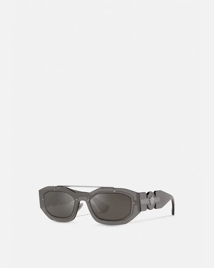 Sunglasses Men Versace Medusa Biggie Sunglasses Gray