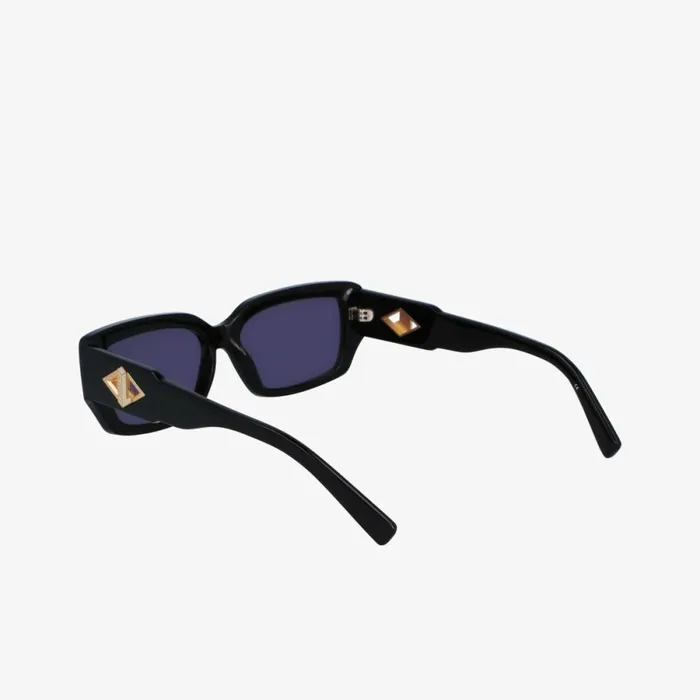 Sunglasses Women Lacoste Women039s Rectangle Acetate Monogram Sunglasses Matt Black 001