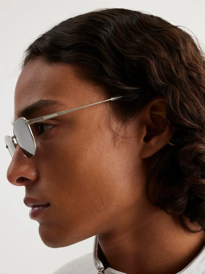 Sunglasses WomenMen Holzweiler Pelle Frame Silver