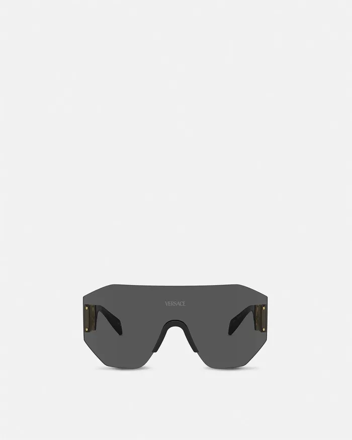 Sunglasses WomenMen Versace Medusa 03995 Mask Sunglasses Black