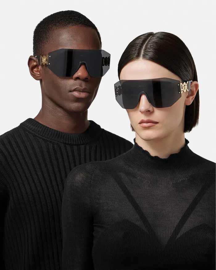 Sunglasses WomenMen Versace Medusa 03995 Mask Sunglasses Black