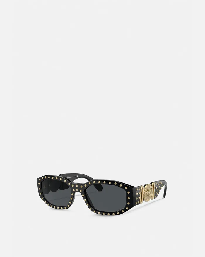 Sunglasses WomenMen Versace Studded Medusa Biggie Sunglasses Black