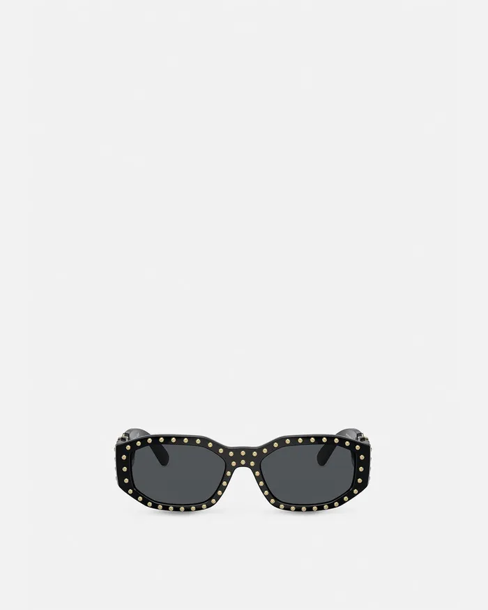 Sunglasses WomenMen Versace Studded Medusa Biggie Sunglasses Black