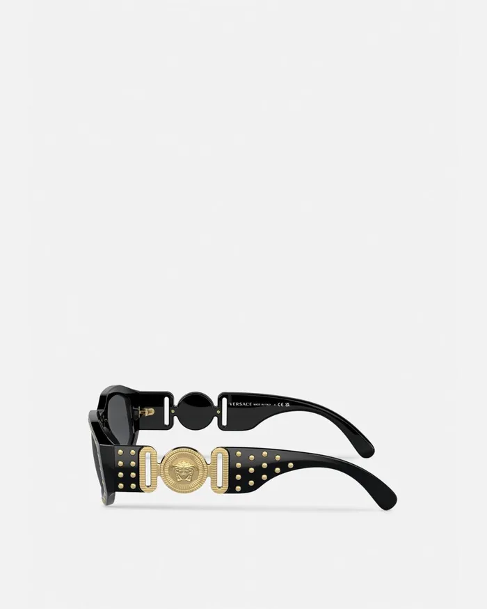 Sunglasses WomenMen Versace Studded Medusa Biggie Sunglasses Black