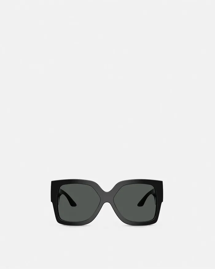 Sunglasses Women Versace Greca Sunglasses Blacksilver