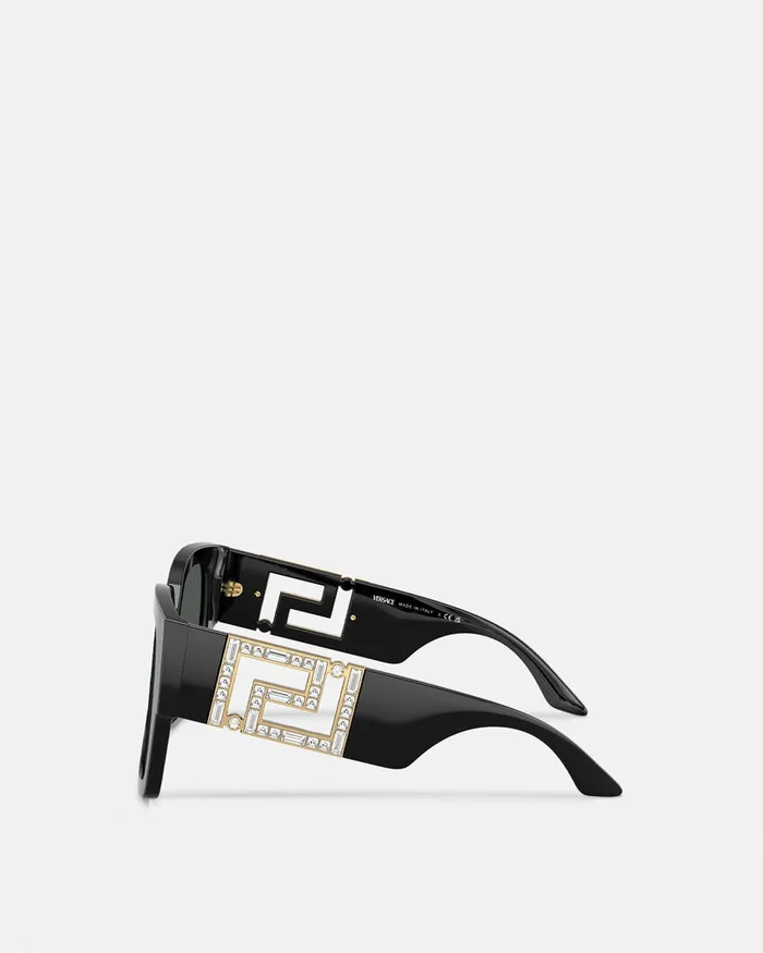 Sunglasses Women Versace Greca Sunglasses Blacksilver