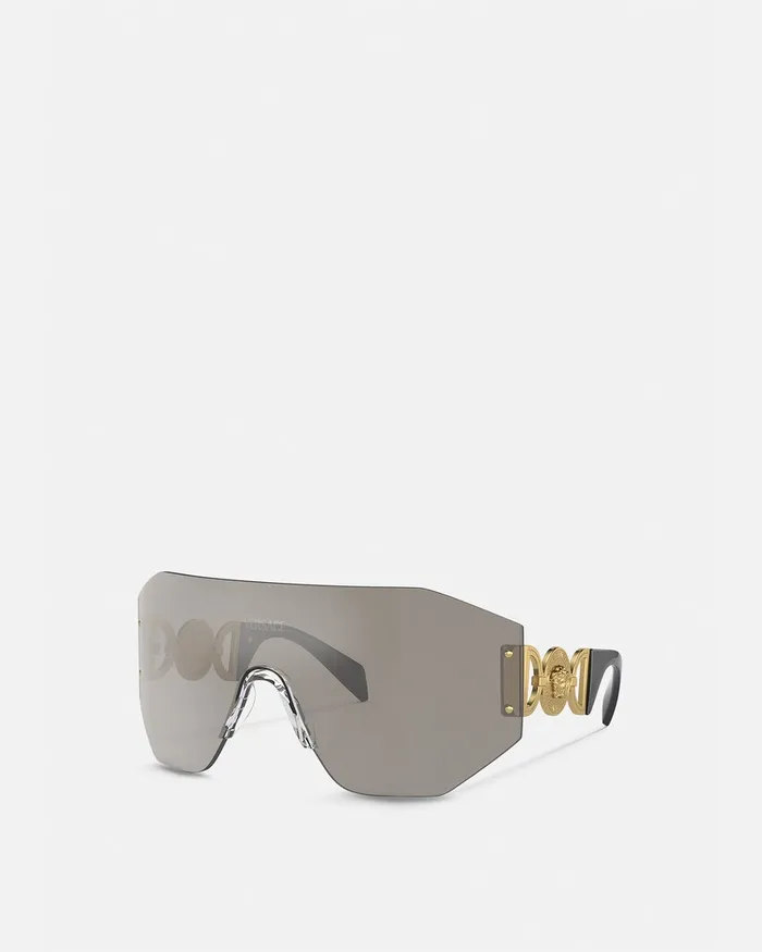 Sunglasses Women Versace Medusa Biggie Mask Sunglasses Havana