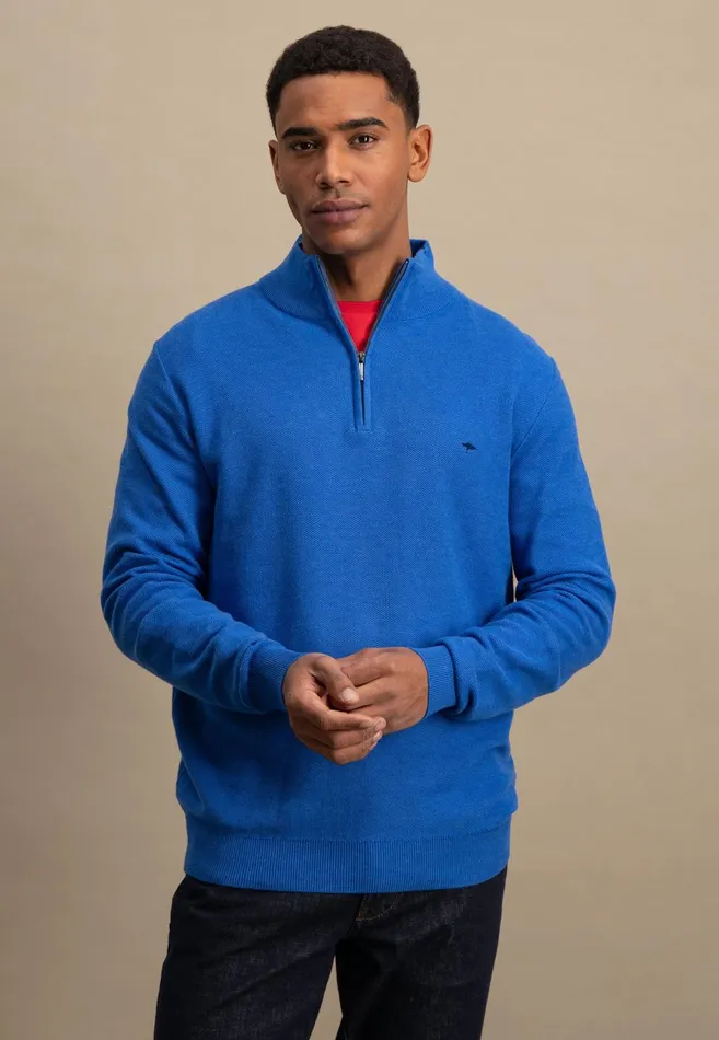 Sweater Men FYNCHHATTON Sweaters With A Cotton Collar Tray Collar Navynew Offwhitepoppy Redturf Greenstrong Bluenight
