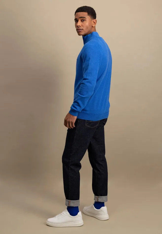 Sweater Men FYNCHHATTON Sweaters With A Cotton Collar Tray Collar Navynew Offwhitepoppy Redturf Greenstrong Bluenight