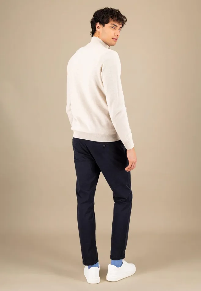 Sweater Men FYNCHHATTON Sweaters With A Cotton Collar Tray Collar Navynew Offwhitepoppy Redturf Greenstrong Bluenight