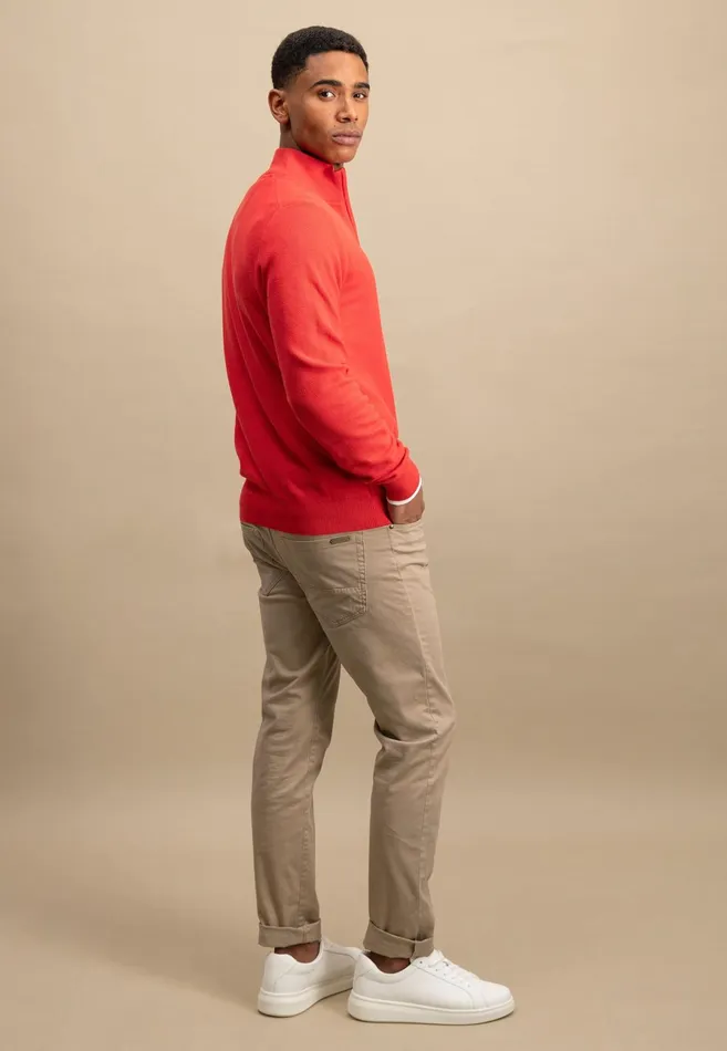 Sweater Men FYNCHHATTON Sweaters With A Cotton Collar Tray Collar Navynew Offwhitepoppy Redturf Greenstrong Bluenight