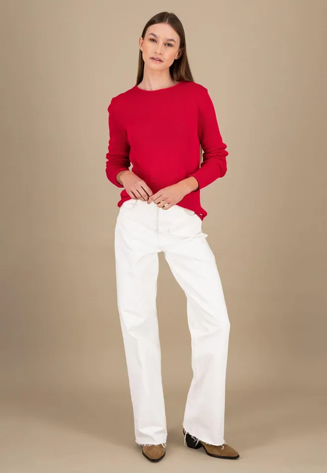 Sweater Women FYNCHHATTON 100 Cotton Sweater Crimson Redblue Purplemilk
