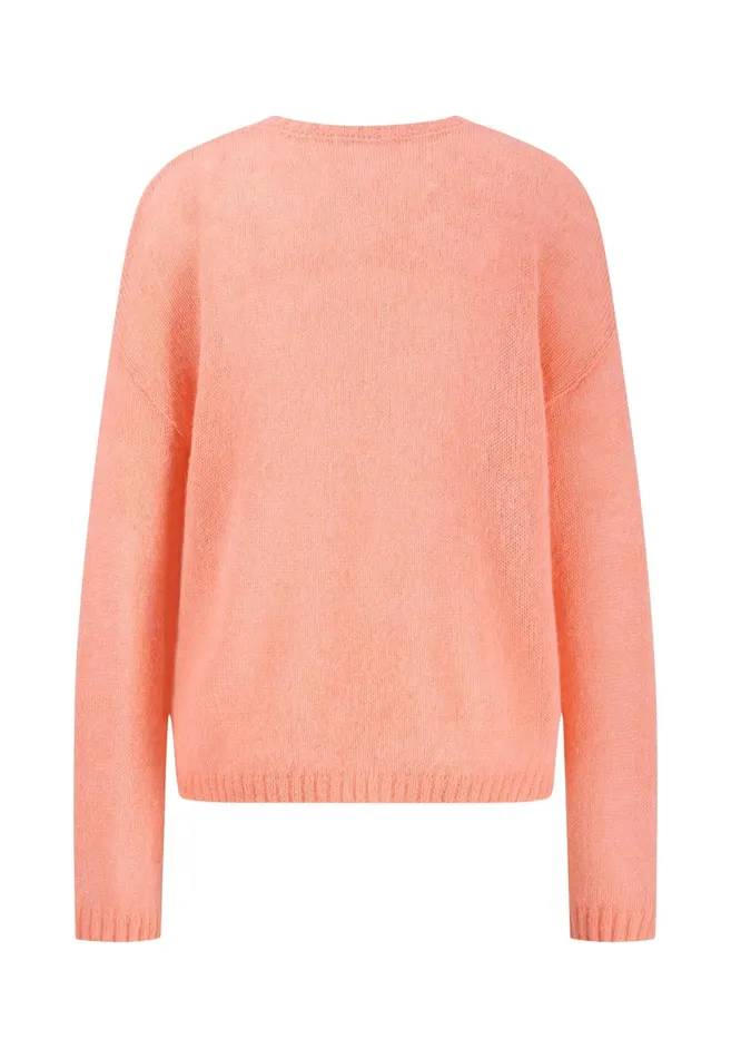 Sweater Women FYNCHHATTON Knitting Sweater With A Round Neckline Neon Papayablue Purplesummer Taupemilk