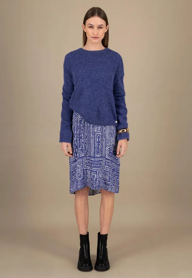 Sweater Women FYNCHHATTON Knitting Sweater With A Round Neckline Neon Papayablue Purplesummer Taupemilk