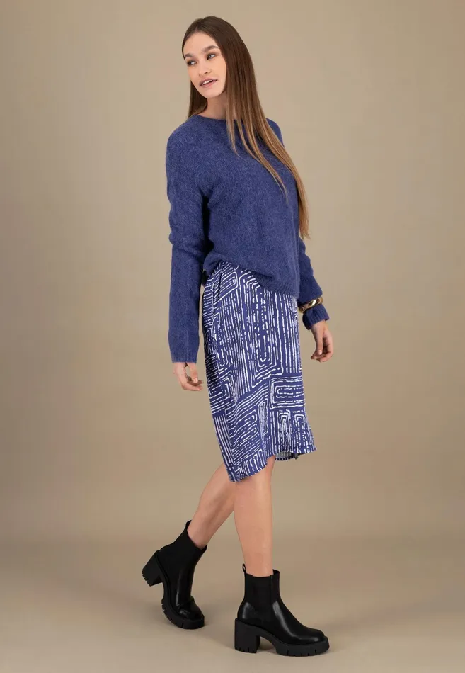 Sweater Women FYNCHHATTON Knitting Sweater With A Round Neckline Neon Papayablue Purplesummer Taupemilk